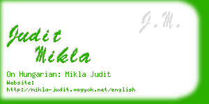 judit mikla business card